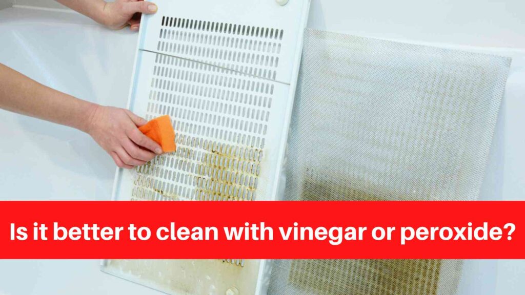 Is it better to clean with vinegar or peroxide